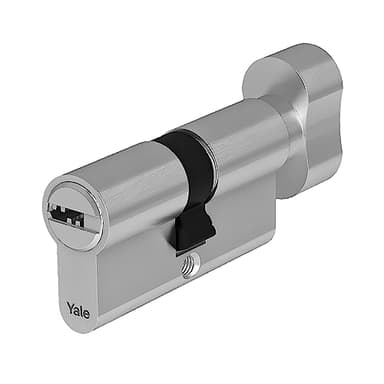 Yale YC104KD304004N1 Cilindro de Cerradura, 30 mm-40 mm-niquelado, con pomolo