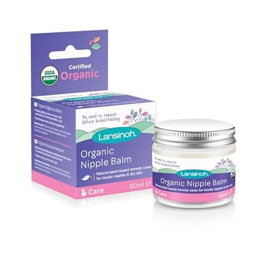 Lansinoh - Bálsamo Orgánico para los Pezones - 100% Natural, Calma y Protege Pezones Agrietados y con Dolor en la Lactancia - 60 ml