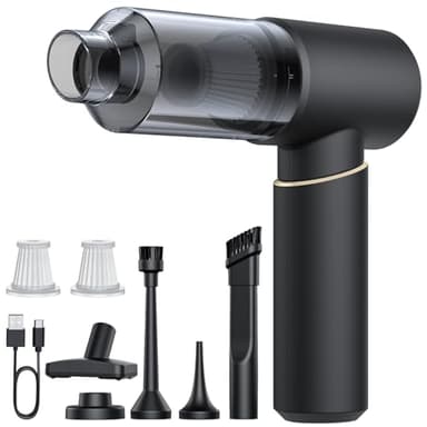 Aidisy Aspirador Coche,16000PA Aspiradora de Mano,110 000 RPM aspiradora y sopladora con Motor sin escobillas, Aspirador portatil, Mini aspiradora para Coche, hogar y Oficina, Pelo de Mascotas.