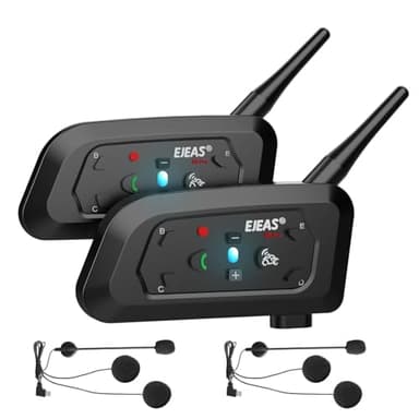 Vnetphone V6 Intercomunicador Casco Moto Bluetooth 1200m Auriculares Bluetooth para Motocicletas hasta 6 Motolistas Reducción de Ruido DSP Impermeabilidad