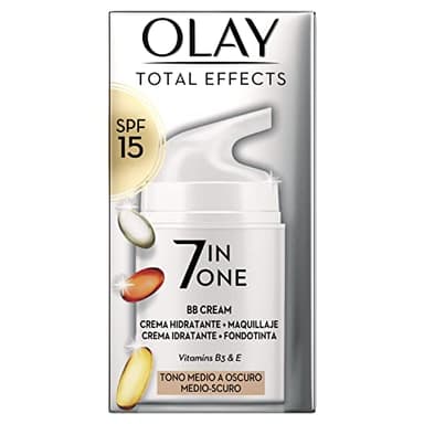 Olay Total Effects BB Cream 7En1, Tono Medio A Oscuro, Con SPF 15, 50ml