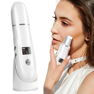 Pinkiou Peeling Ultrasónico Facial, Skin Scrubber, 4 en 1 Espatula para Limpieza Facial, USB Recargable, Limpiador facial de piel, Exfoliación Facial Limpiador de Porosy Puntos Negros