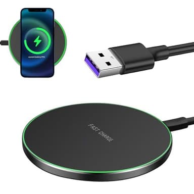 35W Cargador inalámbrico rápido de inducción de Compatible con iPhone 16/15/14/13/12/11 Pro MAX, Samsung Galaxy S25 Ultra/S24 Plus/S23 FE, Google Pixel 9/8 Pro, Cargador inalámbrico rápido para