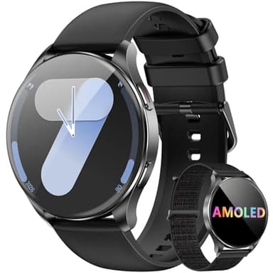Blackview Smartwatch, Llamadas Bluetooth, Pantalla AMOLED de 1.43 Pulgadas, SpO2/Pulsómetro/Monitor de Sueño, Reloj Inteligente Hombre Mujer con 100+ Modos Deportivos, Whatsapp Mensaje, Android & iOS