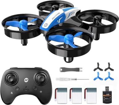 Holy Stone HS210 Mini Drone para Niños y Principiantes RC Nano Quadcopter Interior Pequeño Helicóptero Avión con Auto Hovering, 3D Flip y 3 Baterías, Gran Juguete de Regalo para Niños y Niñas, Azul