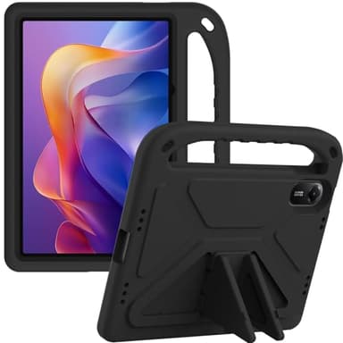 YRH para Funda Redmi Pad 2 de 11 Pulgadas 2025, con Mango a Prueba de Golpes y Soporte, Funda para niños para Tablet Xiaomi Redmi Pad2 (Negro)