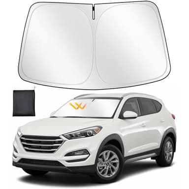 ZATOOTO Parasol para Hyundai Tucson 2021-2024, Parasol Coche Delantero Plegable, Grueso y Reflectante de Poliéster Bloquea los Rayos UV y Mantiene el Coche Más Fresco