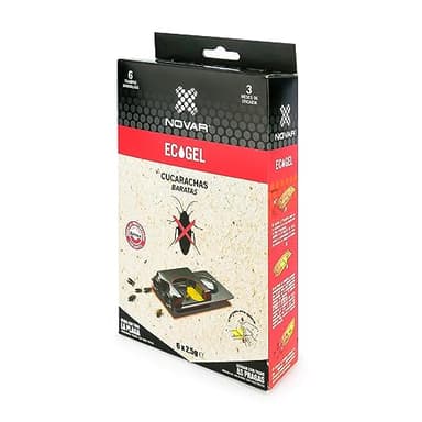 ECOGEL Trampa Cucarachas | Trampa con Insecticida | Máxima atracción | Gran Poder aniquilador | Protección hasta 6 Meses (ECOGEL)