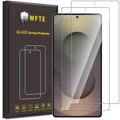 WFTE [2-Pack Protector de Pantalla para Samsung Galaxy S25 Ultra 5G,9H Dureza,Huellas Dactilares Libre,Sin Burbujas,Cristal Templado Protector de Pantalla Samsung S25 Ultra