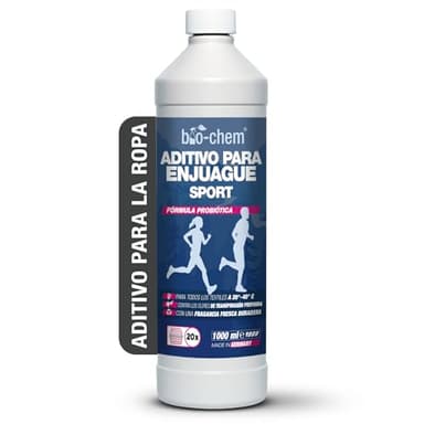 bio-chem Eliminador de olores Sport 1000 ml | Detergente deportivo contra el olor a sudor | Aditivo de lavado para ropa deportiva y ropa funcional | probiótico y enzimático | fabricado en Alemania