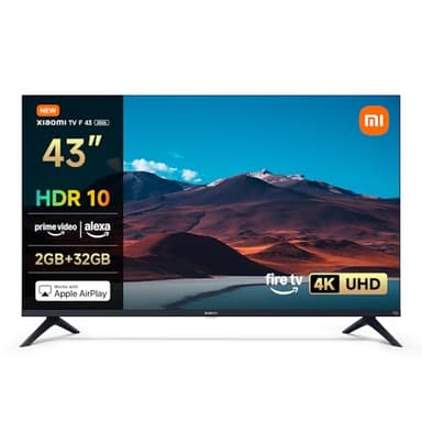 XIAOMI TV F 43, 43 Pulgadas (109 cm), 4K UHD, Smart TV, Fire TV, Control por Voz Alexa, HDR10, MEMC, 2GB+32GB, Compatible con Apple AirPlay, 2025