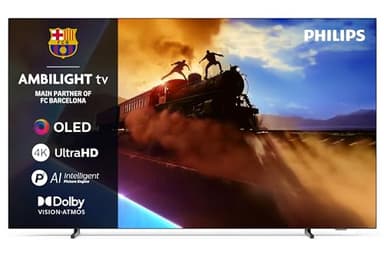 Philips Ambilight 48OLED770 4K OLED Smart TV - Pantalla de 48 Pulgadas con P5 AI Picture, Titan OS, Dolby Vision y Sonido Dolby Atmos - Funciona con Alexa y Asistente de Google
