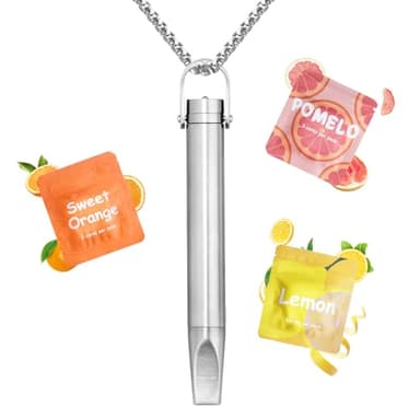 CARITATE Verstellbare Collar para Dejar de Fumar - Metal con Cadena Ajustable Resistencia sin Nicotina Kit Completo con Collar Filtro de Sabor Dejar de Fumar, Color Acero