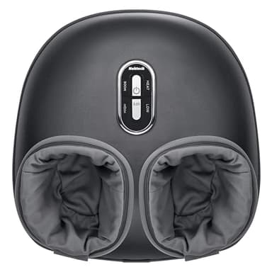 Nekteck Masajeador de pies con calor, máquina de masaje Shiatsu, amasado profundo, compresión de aire, mejora la circulación sanguínea, relájate para uso doméstico u oficina (gris oscuro)