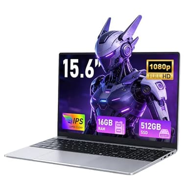 FUNYET Ordenador Portátil 15.6 Pulgadas 16GB RAM 512GB SSD TF 1TB Win 11 Pro Procesador M3-6Y30 Laptop, 1920x1080 FHD, WiFi 5, BT 4.2, USB 3.0x2, Mini HDMI - Plata