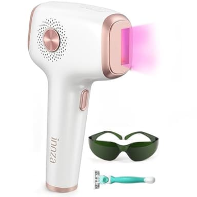 INNZA IPL Depiladora de Luz Pulsada con Función de Enfriamiento con Hielo,999999 Flashes,9 Nivel de Energía,Depilación Maquina para Mujer Hombre Facial,Axilas,Brazos,Espalda (Bright White)