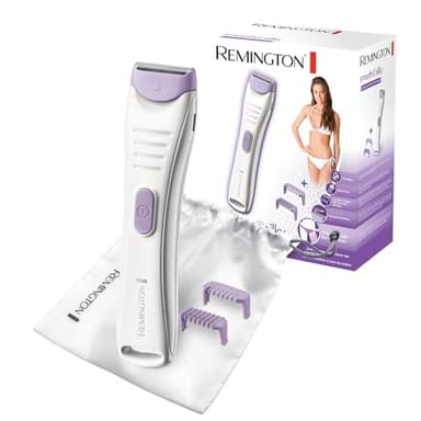 Remington Rasuradora Mujer Zona Íntima [afeita y recorta el vello de la línea del biquini] Smooth & Silky (Inalámbrica, 2 peines con 2 longitudes, resistente al agua, 60 min. autonomía) BKT4000