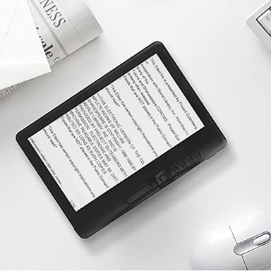 E Reader Pantalla TFT LCD a Color de 7 Pulgadas 800x480, Almacenamiento de 16 GB, Botones de Navegación, EPUB PDF TXT, Estuche Protector (con Botón Mecánico, para Todas Las