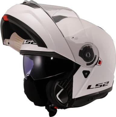 LS2, Casco Moto Modular Strobe II Gloss White, XL