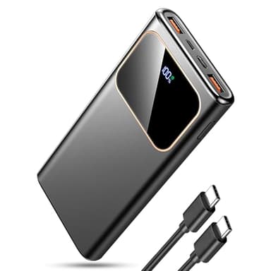2025 Power Bank Fast Charging External Battery, 22.5W Bateria Externa Carga Rapida 10000mAh Cargador Portatil con Entrada y Salida USB C, Patalla LED para iPhone Pro MAX Plus Mini, para Samsung