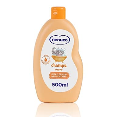 Nenuco Champú Suave para bebé, con Leche de Almendras Dulces, Sin Lágrimas, 500 ml