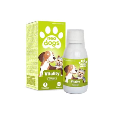 NEO DOGS - Jarabe Vitality para Perro - Potencia la Vitalidad y el Bienestar General - con Vitaminas del Grupo B e Ingredientes Naturales - 120 ml