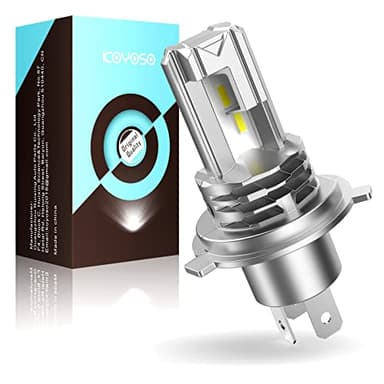KOYOSO H4 LED 5000LM 25W Bombillas Compatible 12V Motocicleta Scooter Luz Alta y Luz Baja, Paquete de 1