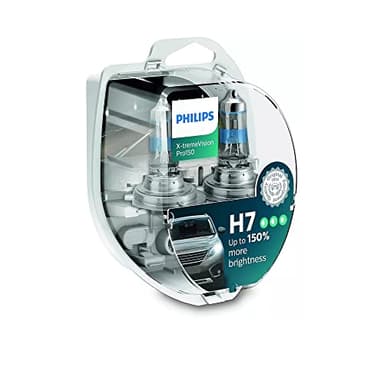 Philips X-tremeVision Pro150 H7 bombilla faros delanteros +150%, Halógena, paquete doble