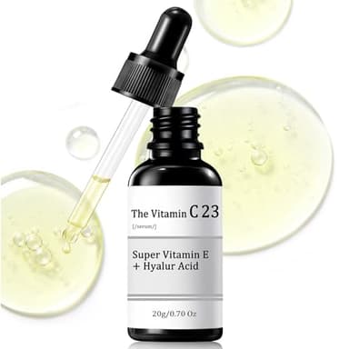 Serum Vitamina C 23%, Vitamina C Serum Facial con vitamina E y ácido Hialurónico, serum Facial Coreano, Mejora la Piel, Hidratación Profunda, Reduce las Líneas de Expresión, 20ml
