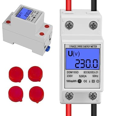 Weinsamkeit Medidor de Consumo de Energía, Medidor de Consumo Eléctrico con Pantalla LCD Retroiluminada, Protección Contra Sobrecarga Monitor de Electricidad 7 Modos Enchufe Medidor Consumo Electrico