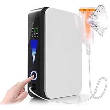 DZTBX Concentrador Oxigeno Portatil, 93% Generador De Pulso De Oxígeno Uso 1-2 L/min Flujo De Oxígeno Ajustable Generador,Portatil Fácil De Transportar para Viajes Y Uso Doméstico