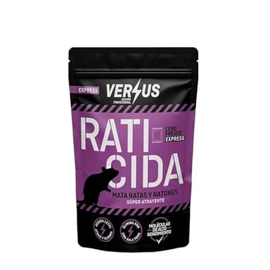 VERSUS - Raticida Potente Cebo Fresco – Acción Letal y Resultado Exprés- Especial Infestaciones Fuertes - Atrae de Forma Irresistible, Elimina Ratas y Ratones - Eficaz en una sola Toma - 150 g