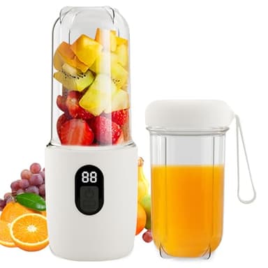 BORDEAG Batidora Portátil para Smoothies, 500 ml, 20800 rpm, Recargable USB-C, Perfecta para Viajes y Gimnasio