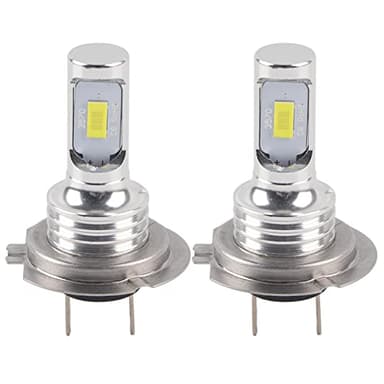 2 Bombillas LED H7, Bombilla para Faros Delanteros, 80 W 6000 K, Luces Antiniebla LED Coche Universales, Lampara LED Coche H7 Homologada 12-24 V