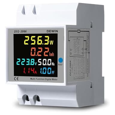 DEWIN Medidor de Consumo Electrico,AC 40-300V 100A Medidor de Energía Eléctrica Digital Contador de Energía Monofásico Contador Digital Electrico para La Medición del Consumo Eléctrico