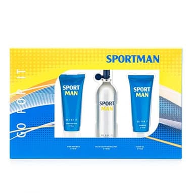 SPORTMAN - Go For It Colonia 150 ml + Gel de Baño 75 ml + After Shave 75 ml, Estuche de Regalo Hombre, Eau de Toilette Natural y Masculina, Aroma Cítrico, Fragancia Fresca, Deportiva y Duradera