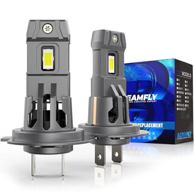 BEAMFLY H7 LED Bombillas 16000LM 6000K, Luces Delanteras Coche, Kit de Conversión de Faros Halógenos 12V