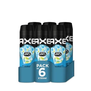 Axe Desodorante en Aerosol para Hombre Bodyspray Ice Chill 150ml - Pack de 6