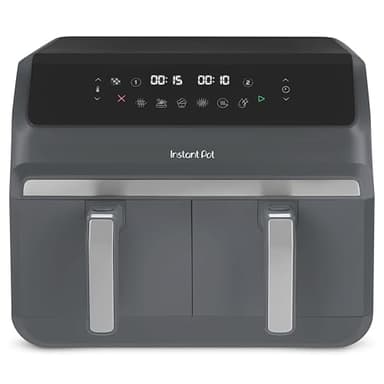 Instant Pot: Freidora de Aire Vortex Dual Truffle: Grande 8 L, Tamaño familiar, Doble cesta de 4 L, 8 en 1, Deshidratar alimentos, Parrilla, Hornear, Asar, Recalentar, Antiadherente, Fácil de limpiar