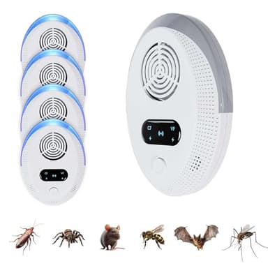 ENVOLME - Repelente Ultrasonico Cucarachas Roedores y Ratas - Repelente Ultrasonico de Plagas - Repelente de Mosquitos y Avispas - Ahuyentador de Ratas, Arañas y Murcielagos