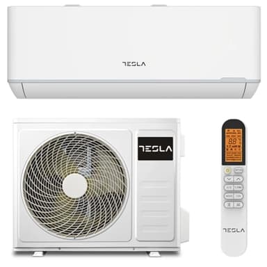 Tesla Aire Acondicionado Inverter Split 4.500 Frigorías [Hasta 50m2] (18.000 BTU) - Wi-Fi, Turbo, Autolimpieza, A+++ Calor, Clase A++ Frío, Gas R32 (Blanco)