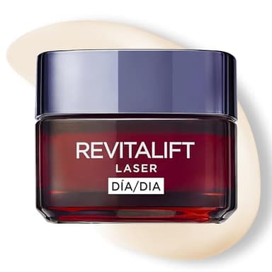 L'Oréal Paris Revitalift Láser, Crema Día Anti-Edad Intensiva con Vitamina C, Pro-Retinol y Ácido Hialurónico, 50ml