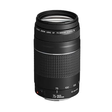 Canon 75-300 mm f/4-5.6 III - Objetivo para Canon (zoom óptico 4x,diámetro: 58mm), color negro [Versión importada]