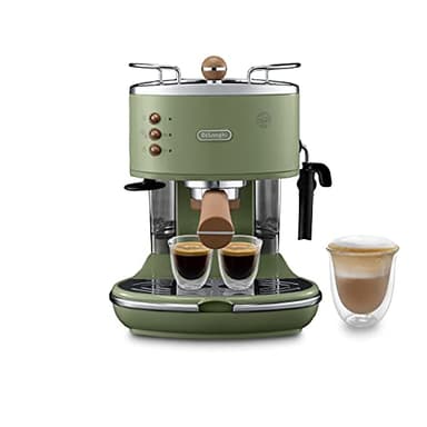 DeLonghi ECOV 311.GR Cafetera automática independiente, 1100 W, 1,4 L, 15 bares, acero inoxidable, verde