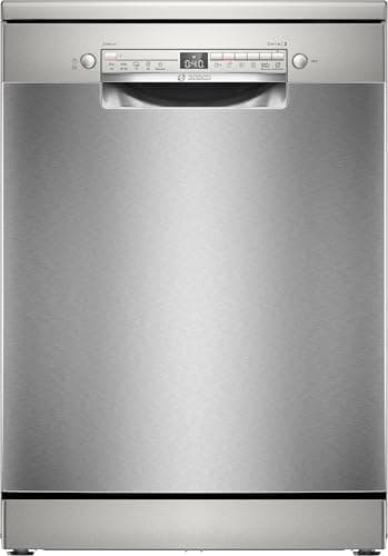 Bosch - Lavavajillas Libre Instalación, Serie 2, 13 servicios, 60 cm de ancho, Home Connect, Extra Secado, Silencioso, acero inoxidable, SMS2HTI06E