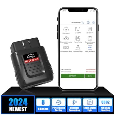 Bwaliffury OBD2 Diagnosis Bluetooth, OBD2 Diagnosis en Español, Diagnosis Coche Multimarca Escaner, Lector De Código OBD2 Escáner para Automóvil Fallo del Motor Herramienta De Diagnóstico