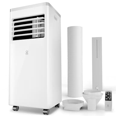 Avalla S-150 Aire Acondicionado Portátil 4 en 1-8000 BTU, Deshumidificador, Ventilador, Modo Sueño, 52dB, Mando, Pantalla Digital, Temporizador, Kit Ventana - Hasta 80m³