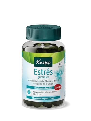 Kneipp Estrés Gummies; con Albahaca Morada, Tila, Ashwagandha y Vitamina B6; Ayuda a Lidiar con el Estrés, al Bienestar Mental y a Reducir la Fatiga; 60 Gominolas