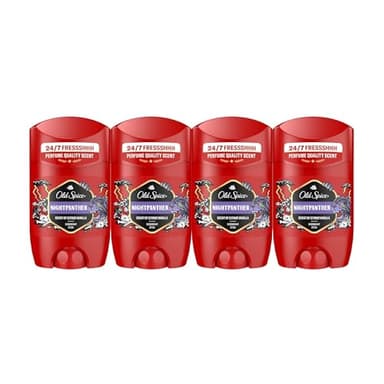 Old Spice Night Panther Desodorante En Barra Para Hombres 4x50ml, Fresco 24 Horas, Todos Los Días Con Uso Diario, Perfume Duradero, Fragancia Excepcional, Protección Contra El Mal Olor