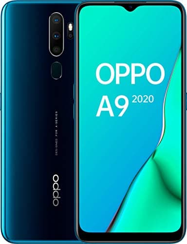 OPPO A9 2020 - Smartphone de 6.5" HD+, 4G Dual Sim, 8 Core, 128 GB, 4 GB RAM, 48 + 8 + 2 + 2 MP, 16 MP, Verde Marino [Versión ES/PT]